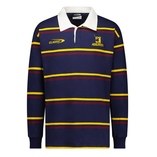 Highlanders Mens Retro Rugby Polo